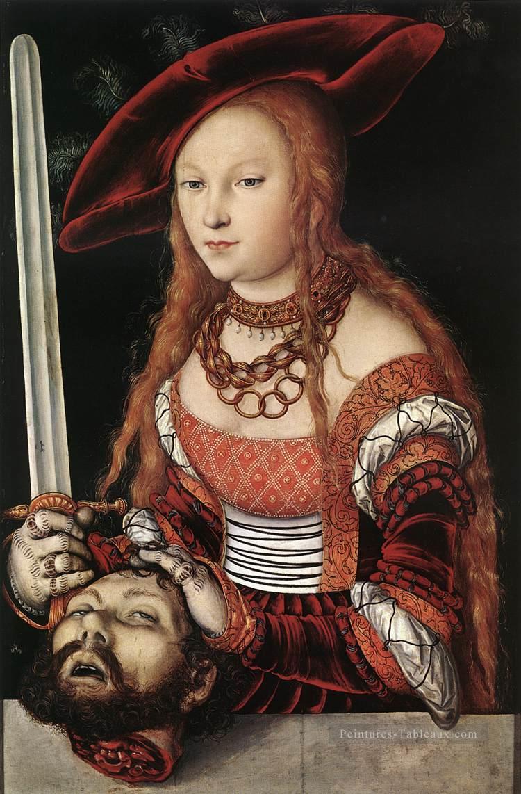 Judith avec la tête d’Holopherne Renaissance Lucas Cranach l’ancien Peintures à l'huile